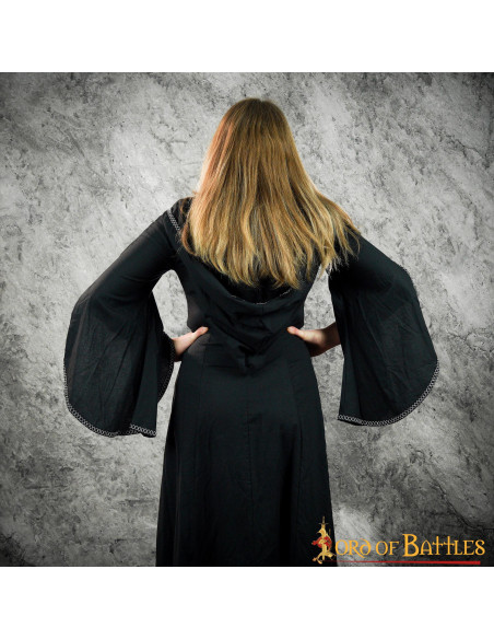 Robe médiévale femme Morgana - Noir