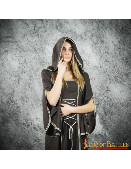 Robe médiévale femme Morgana - Marron