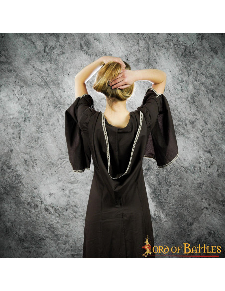 Robe médiévale femme Morgana - Marron