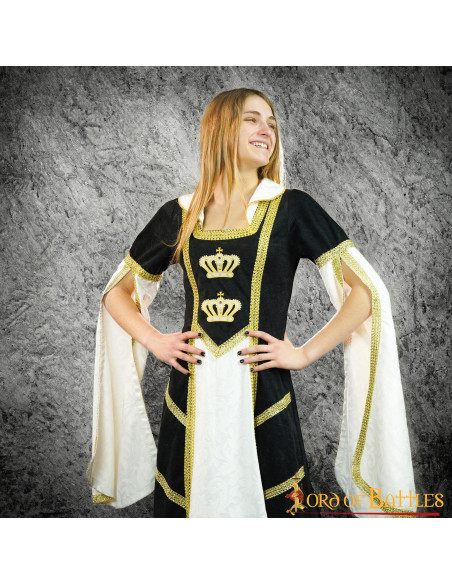 Robe Médiévale Reine en vert bouteille