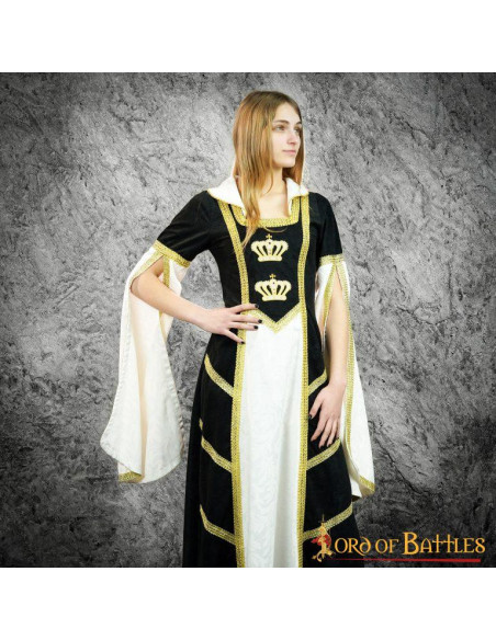 Robe Médiévale Reine en vert bouteille