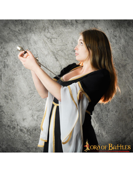 Robe Médiévale Courtisane Anne - Noir