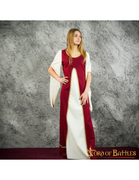 Robe Médiévale Courtisane Aelis - Grenat
