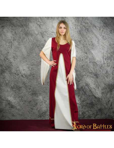 Robe Médiévale Courtisane Aelis - Grenat