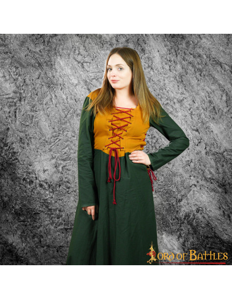 Robe Médiévale Femme Eyra - Vert