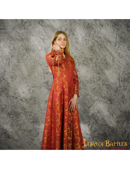 Robe médiévale courtisane femme avec...