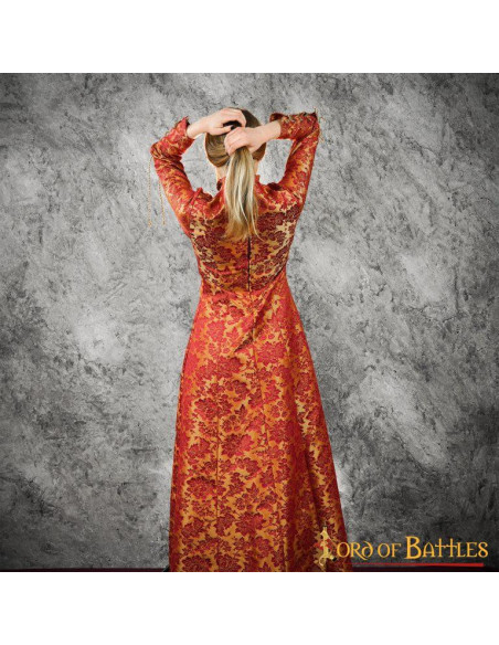 Robe médiévale courtisane femme avec...
