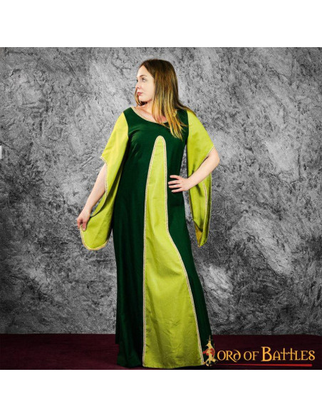 Robe Médiévale Courtisane Aelis - Vert