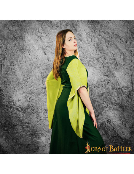 Robe Médiévale Courtisane Aelis - Vert
