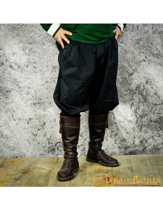Pantalon médiéval baggy, modèle Almogávar - Noir
