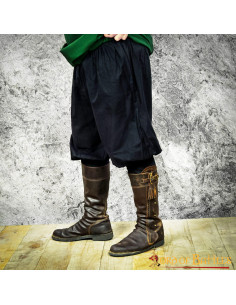 Pantalon médiéval baggy, modèle Almogávar - Noir 2