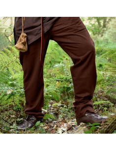 Pantalon viking et médiéval pour guerriers - Marron 2