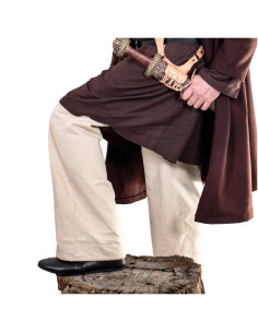 Pantalon viking et médiéval pour guerriers - couleur écru