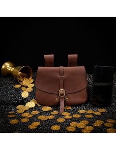 Sac médiéval Mythrojan marron (15,7x17,7 cm.) 2