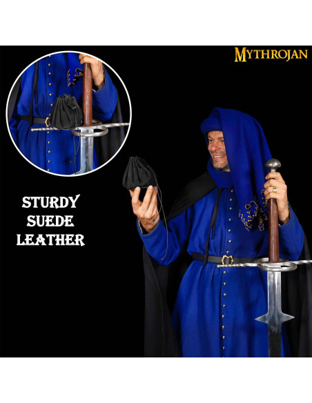 Sac de mendiant médiéval - Noir (8,8...