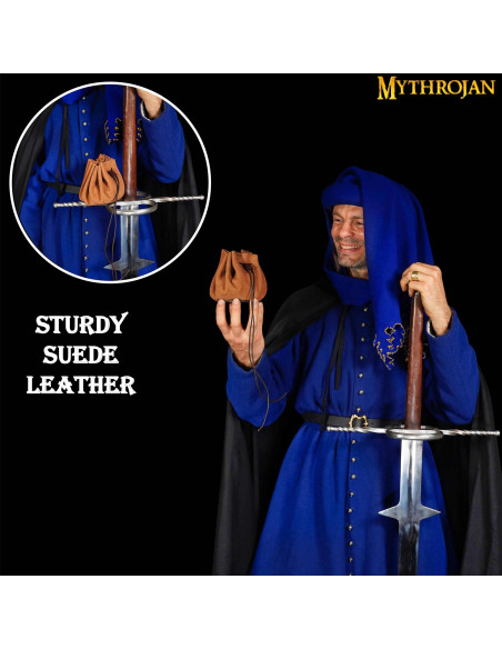 Sac de mendiant médiéval - Marron...