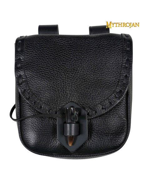 Sac médiéval en cuir avec fermeture...