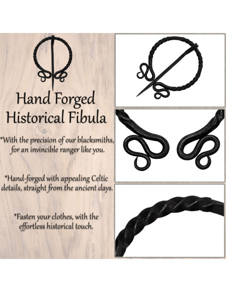 Fibule historique d'elfe forgée à la...