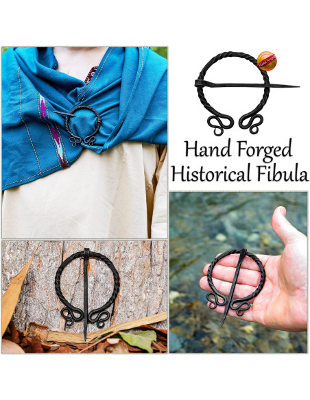 Fibule historique d'elfe forgée à la...