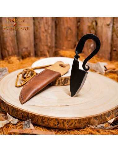 Couteau médiéval couteau viking couteau de cou forgé à la main