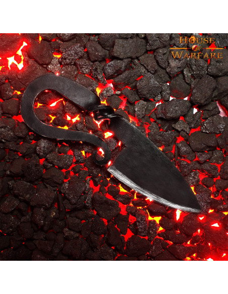 Couteau médiéval en fer forgé à la...