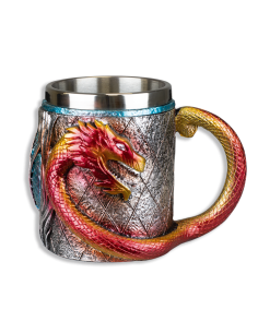 Tasse de dragons médiévaux (11,3x10,8 cm.)