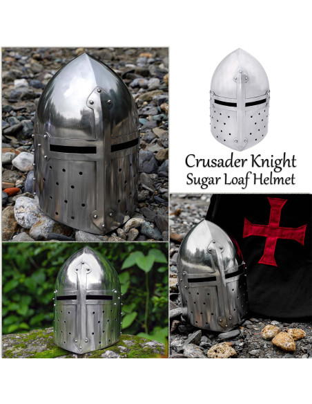 Casque médiéval conique en pain de...