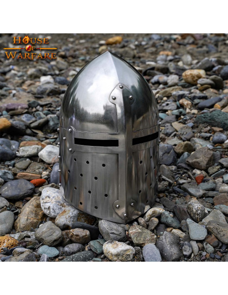 Casque médiéval conique en pain de...