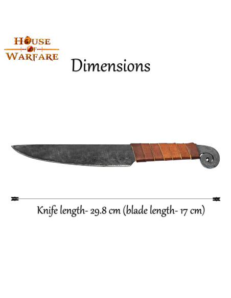 Couteau médiéval en spirale avec...