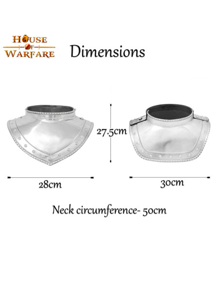 Gorgerin médiéval en acier, début du...