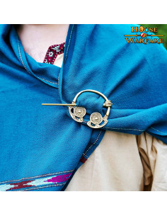 Fibule celtique et viking en laiton (10x5,5 cm.) 2