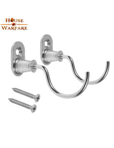 Paire de supports médiévaux chromés pour suspendre...