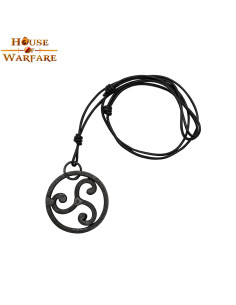 Pendentif Triskelion celtique forgé à la main