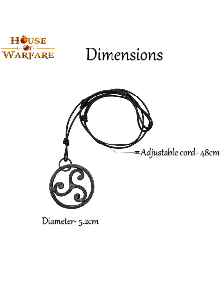 Pendentif Triskelion celtique forgé à...