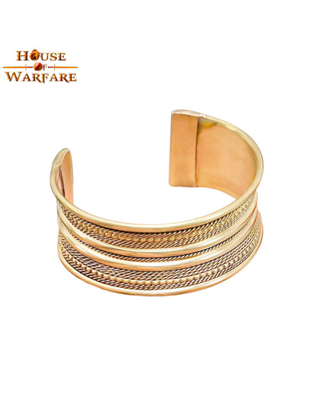 Bracelet médiéval en laiton (16,5 cm.)