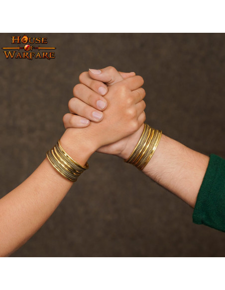 Bracelet médiéval en laiton (16,5 cm.)