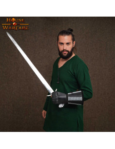 Gantelet fantaisie en cotte de mailles et cuir 2