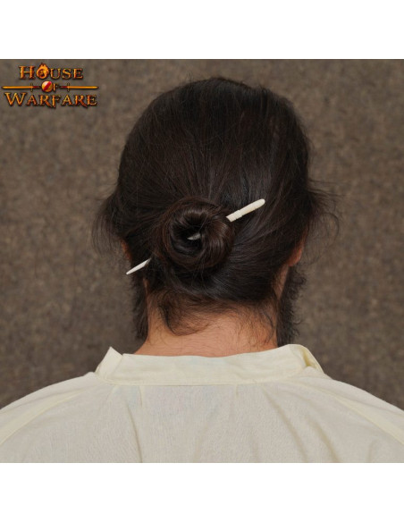 Barrette à cheveux médiévale en os