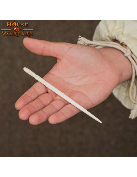 Barrette à cheveux médiévale en os