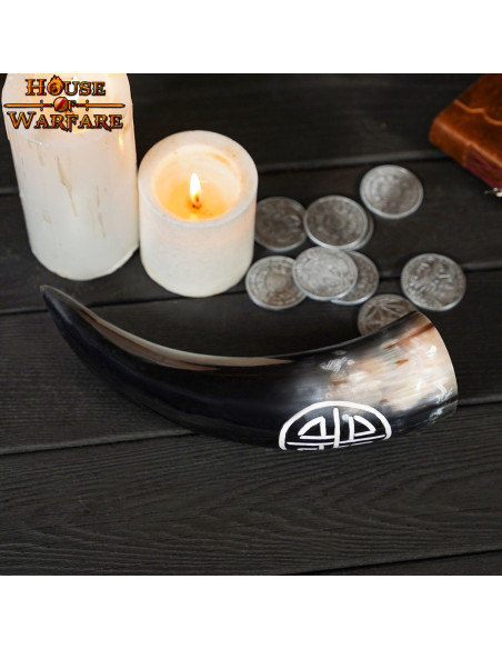 Corne à boire viking avec Valknut