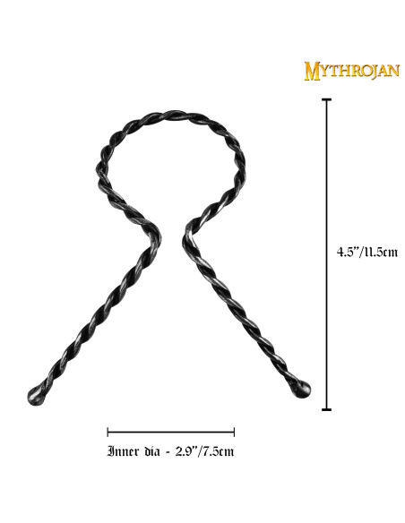 support de corne en fer forgé