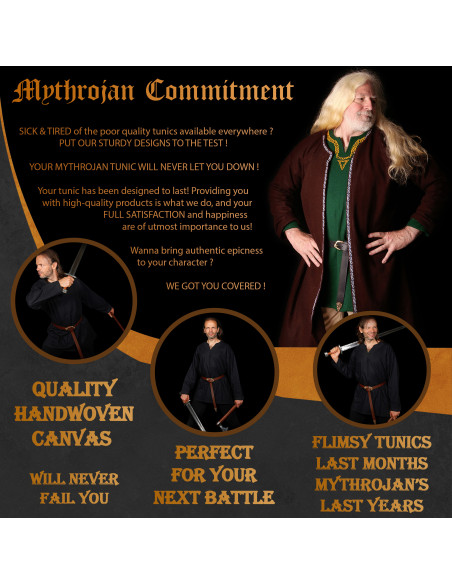 Tunique médiévale Raider coupe large...