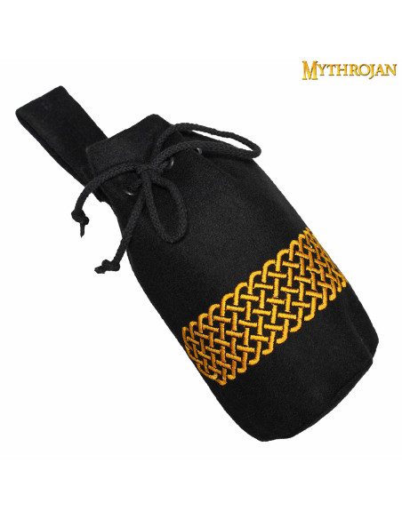 Sac médiéval en laine brodée pour...