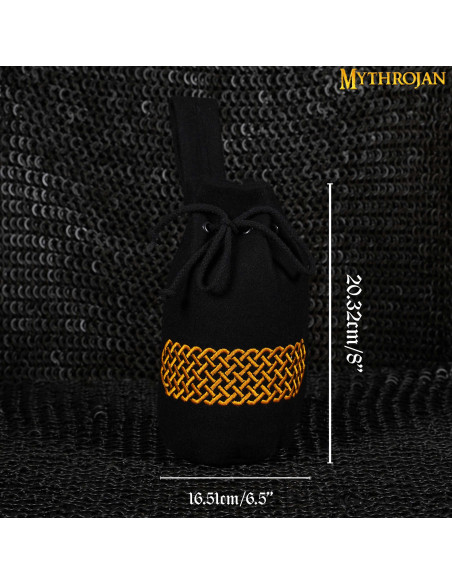 Sac médiéval en laine brodée pour...