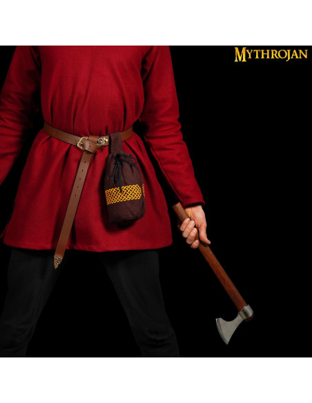 Sac médiéval en laine brodée pour...