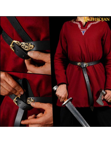 Ceinture viking en cuir Midgard...