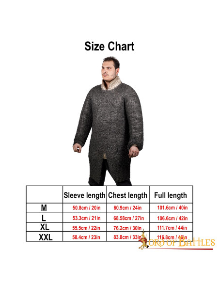 Longue cotte de mailles médiévale...