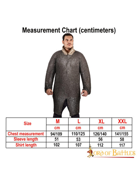 Cotte de mailles ronde noircie