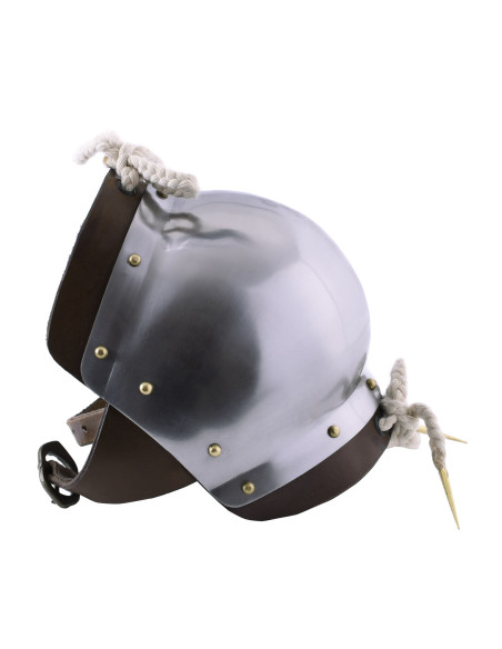 Genouillères médiévales en acier, paire