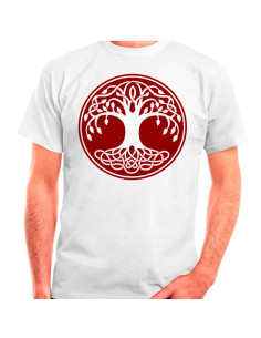T-shirt Celtic Tree of Life en blanc, manches courtes